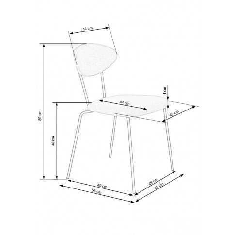 Szczegółowe zdjęcie nr 5 produktu Loftowe krzesło Donet - jasny brąz