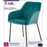 Fotografia Nowoczesne krzesło tapicerowane Zeppen - ciemny zielony z kategorii Krzesła kuchenne