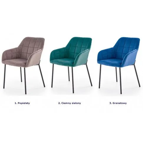 Zdjęcie granatowe krzesło pikowane Salerno | Edinos.pl