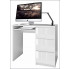 Zdjęcie nowoczesne biurko do biura Blanco 3X biały połysk - sklep Edinos.pl