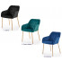 Szczegółowe zdjęcie nr 4 produktu Tapicerowane krzesło w stylu glamour Ansel - czarny