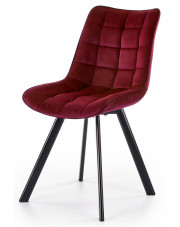 Eleganckie krzesło tapicerowane Winston - bordowy w sklepie Edinos.pl