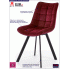 Fotografia Eleganckie krzesło tapicerowane Winston - bordowy z kategorii Krzesła welurowe