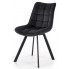 Zdjęcie produktu Pikowane krzesło tapicerowane Winston - czarny.