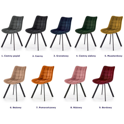 Szczegółowe zdjęcie nr 5 produktu Pikowane krzesło tapicerowane Winston - czarny