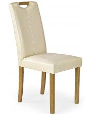 Drewniane krzesło od salonu Floyd - kremowe w sklepie Edinos.pl