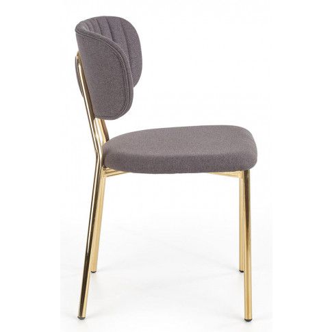Szczegółowe zdjęcie nr 6 produktu Tapicerowane krzesło w stylu glamour Botti - ciemny popiel
