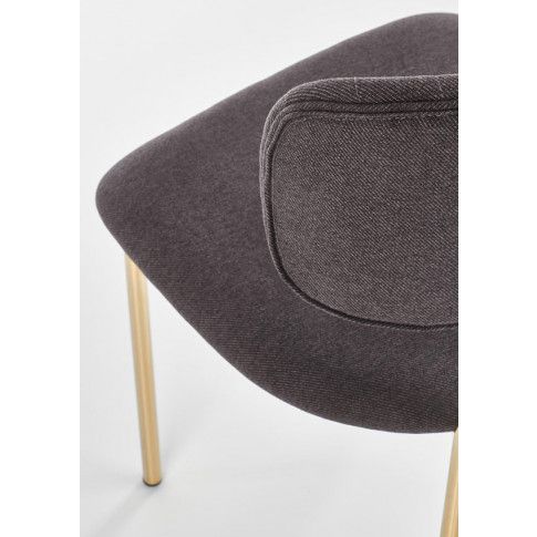 Szczegółowe zdjęcie nr 10 produktu Tapicerowane krzesło w stylu glamour Botti - ciemny popiel