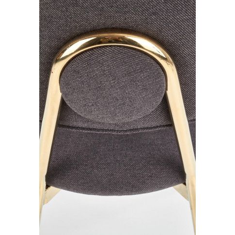 Szczegółowe zdjęcie nr 9 produktu Tapicerowane krzesło w stylu glamour Botti - ciemny popiel