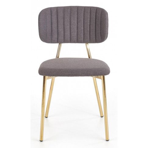 Szczegółowe zdjęcie nr 5 produktu Tapicerowane krzesło w stylu glamour Botti - ciemny popiel