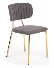 Tapicerowane krzesło w stylu glamour Botti - ciemny popiel w sklepie Edinos.pl