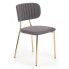 Zdjęcie produktu Tapicerowane krzesło w stylu glamour Botti - ciemny popiel.
