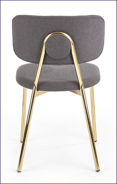 Produkt Tapicerowane krzesło w stylu glamour Botti - ciemny popiel