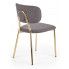 Szczegółowe zdjęcie nr 8 produktu Tapicerowane krzesło w stylu glamour Botti - ciemny popiel