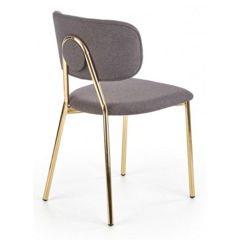 Szczegółowe zdjęcie nr 8 produktu Tapicerowane krzesło w stylu glamour Botti - ciemny popiel