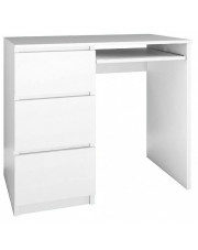 Młodzieżowe biurko lewostronne Blanco 2X - biały mat w sklepie Edinos.pl