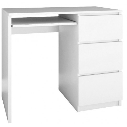 Zdjęcie produktu Białe młodzieżowe biurko prawostronne - Blanco 2X.