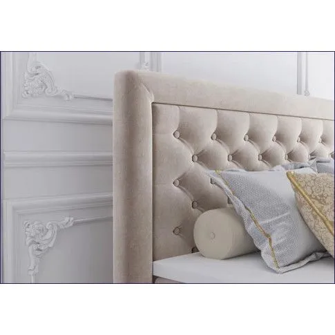 Szczegółowe zdjęcie nr 4 produktu Jednoosobowe łóżko boxspring Tomis 90x200 - 32 kolory