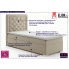 Fotografia Jednoosobowe łóżko boxspring Persea 90x200 - 58 kolorów z kategorii Łóżka kontynentalne
