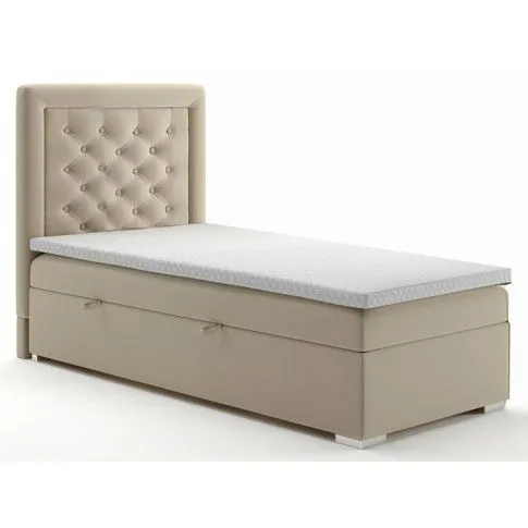 Zdjęcie produktu Jednoosobowe łóżko boxspring Persea 90x200 - 58 kolorów.