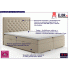 Fotografia Podwójne łóżko boxspring Persea 140x200 - 58 kolorów z kategorii Łóżka kontynentalne 140x200