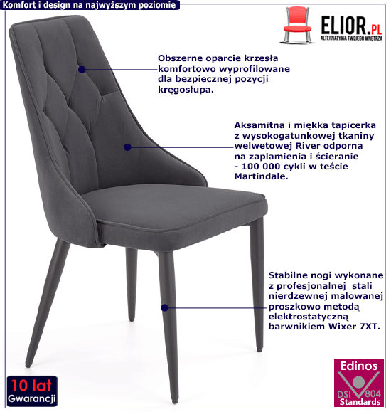 Tapicerowane krzesło Baldora