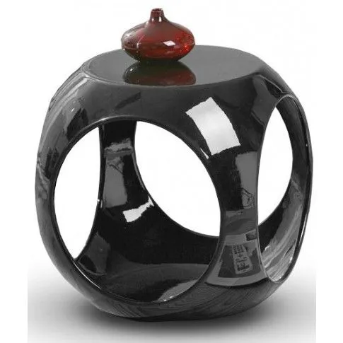 Zdjęcie produktu Okrągły stolik kawowy Amor - czarny połysk.