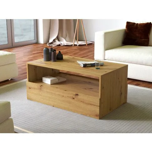 Szczegółowe zdjęcie nr 4 produktu Ława z szufladami do nowoczesnego salonu Ralto - dąb artisan