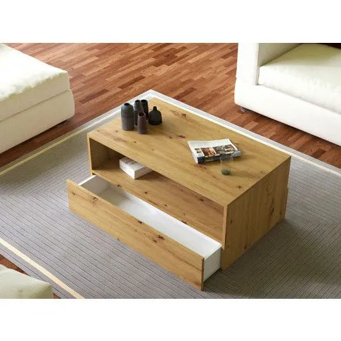 Szczegółowe zdjęcie nr 5 produktu Ława z szufladami do nowoczesnego salonu Ralto - dąb artisan