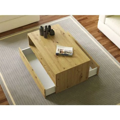 Szczegółowe zdjęcie nr 6 produktu Ława z szufladami do nowoczesnego salonu Ralto - dąb artisan