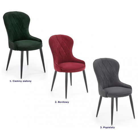 Szczegółowe zdjęcie nr 8 produktu Eleganckie krzesło tapicerowane typu ludwik Kordo - bordowy