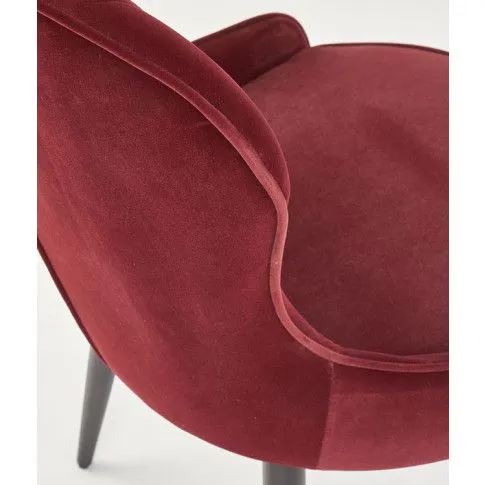 Szczegółowe zdjęcie nr 4 produktu Eleganckie krzesło tapicerowane typu ludwik Kordo - bordowy