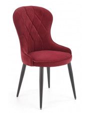 Eleganckie krzesło tapicerowane typu ludwik Kordo - bordowy w sklepie Edinos.pl