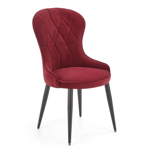 Zdjęcie produktu Eleganckie krzesło tapicerowane typu ludwik Kordo - bordowy.