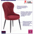 Fotografia Eleganckie krzesło tapicerowane typu ludwik Kordo - bordowy z kategorii Krzesła tapicerowane