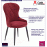 Fotografia Bordowe krzesło tapicerowane typu ludwik - Monaco z kategorii Krzesła tapicerowane