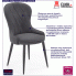 Fotografia Pikowane krzesło do salonu Kordo - popiel z kategorii Krzesła welurowe