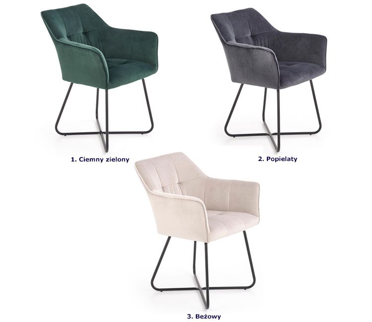 Produkt Nowoczesne krzesło muszelka Roxi - zielony - zdjęcie numer 4