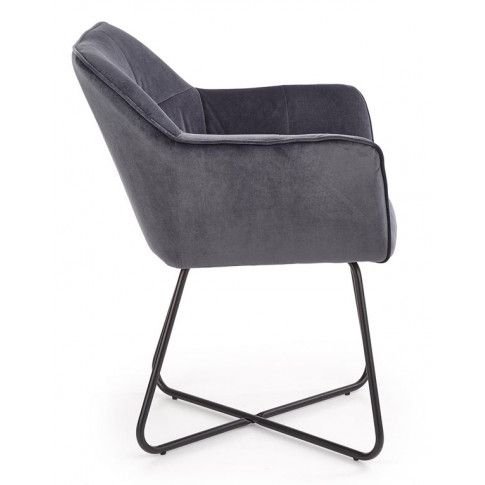 Szczegółowe zdjęcie nr 7 produktu Modernistyczne krzesło muszelka Roxi - popiel