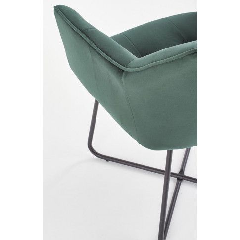 Szczegółowe zdjęcie nr 10 produktu Nowoczesne krzesło muszelka Roxi - zielony