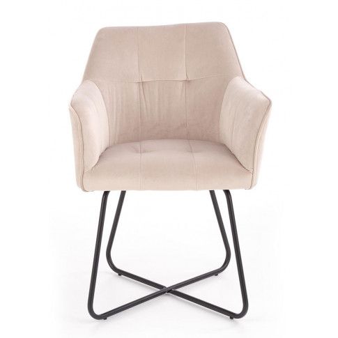 Szczegółowe zdjęcie nr 6 produktu Designerskie krzesło kubełkowe Roxi - beżowy