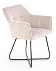 Designerskie krzesło kubełkowe Roxi - beżowy w sklepie Edinos.pl