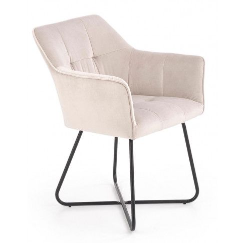 Zdjęcie produktu Designerskie krzesło kubełkowe Roxi - beżowy.