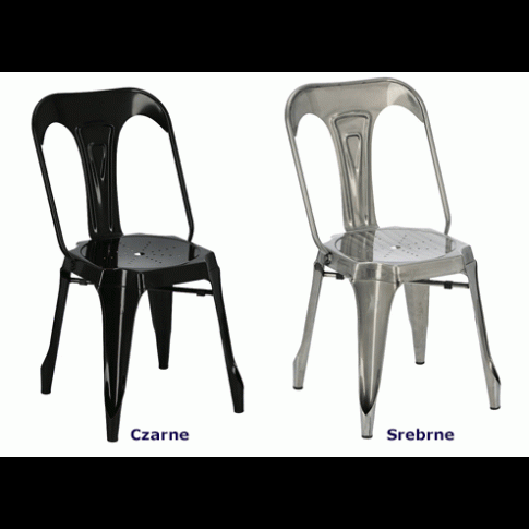 Zdjęcie loftowe krzesło Noden srebrne do jadalni baru | Edinos.pl