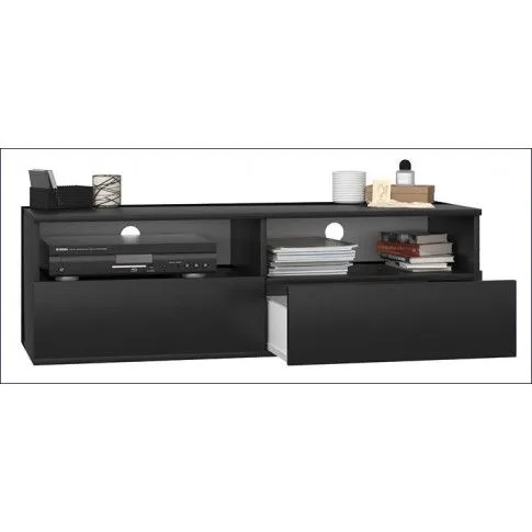 Zdjęcie szafka rtv do salonu Favero 2X - czarny mat | Edinos.pl