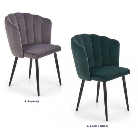 Szczegółowe zdjęcie nr 5 produktu Nowoczesne szare krzesło muszelka - Holix 