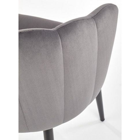 Szczegółowe zdjęcie nr 10 produktu Nowoczesne szare krzesło muszelka - Holix 