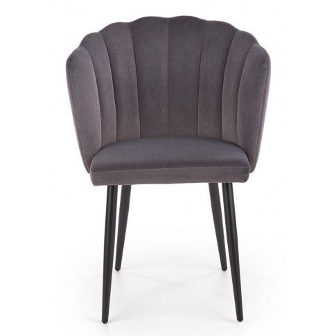 Szczegółowe zdjęcie nr 6 produktu Nowoczesne szare krzesło muszelka - Holix 