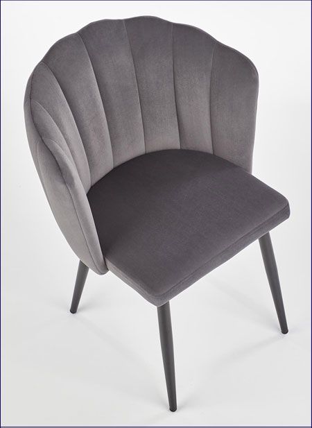Produkt Nowoczesne szare krzesło muszelka - Holix  - zdjęcie numer 2
