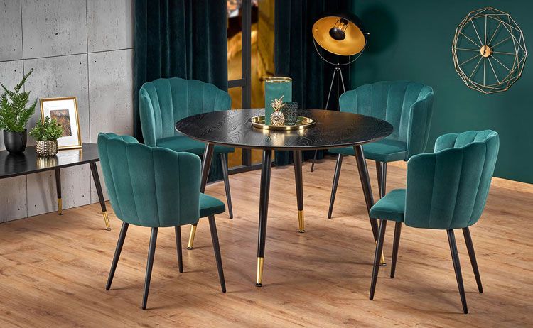 Produkt Zielone krzesło tapicerowane muszelka - Holix  - zdjęcie numer 3